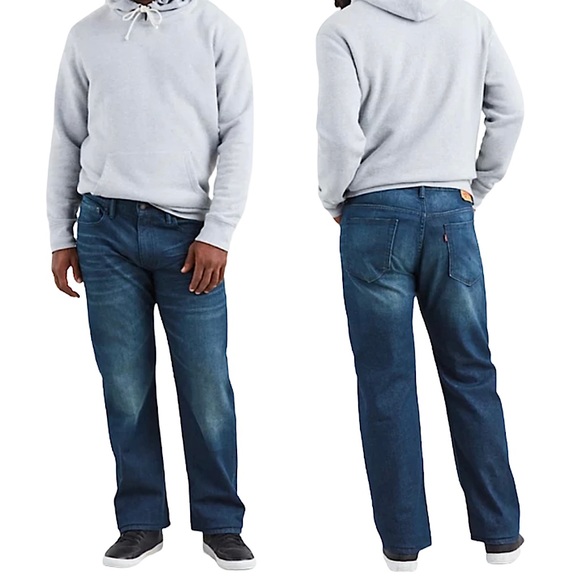 Levi's Other - Levi’s 569 Loose Straight Fit Mens Jeans Dark Blue Wash Herbaceous W38 x L32